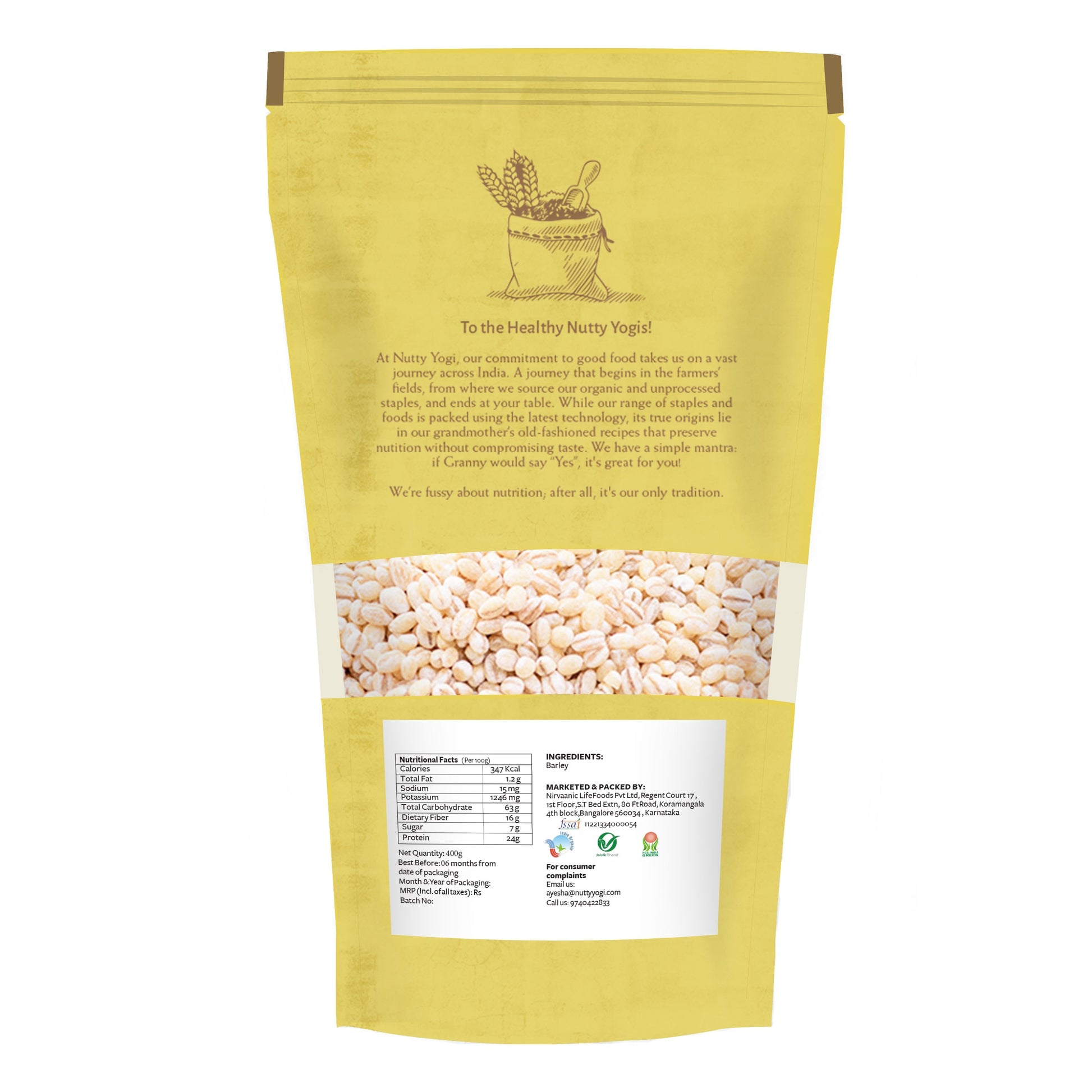 Nutty Yogi Organic Pearl Barley