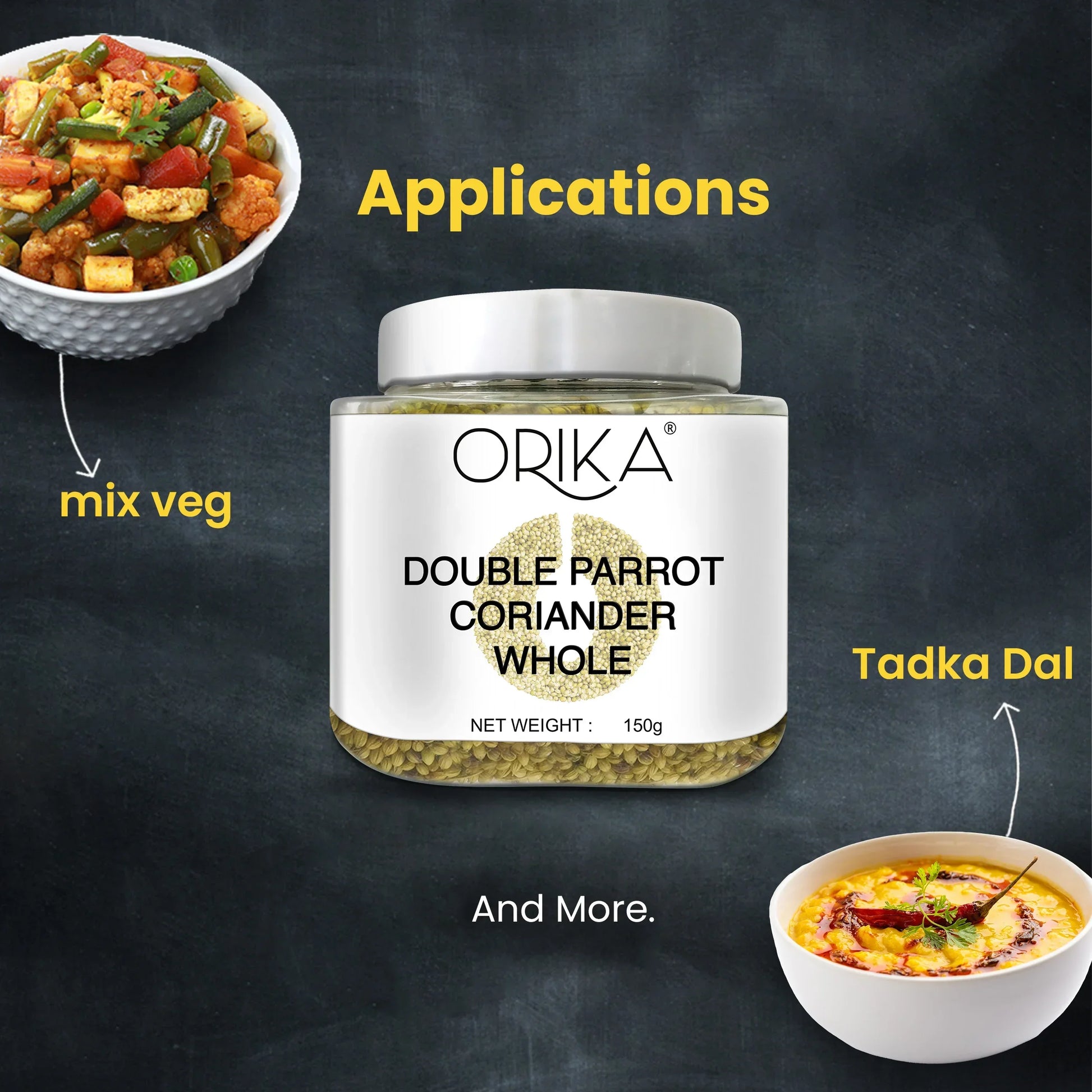 Orika Double Parrot Coriander Whole, 150gm