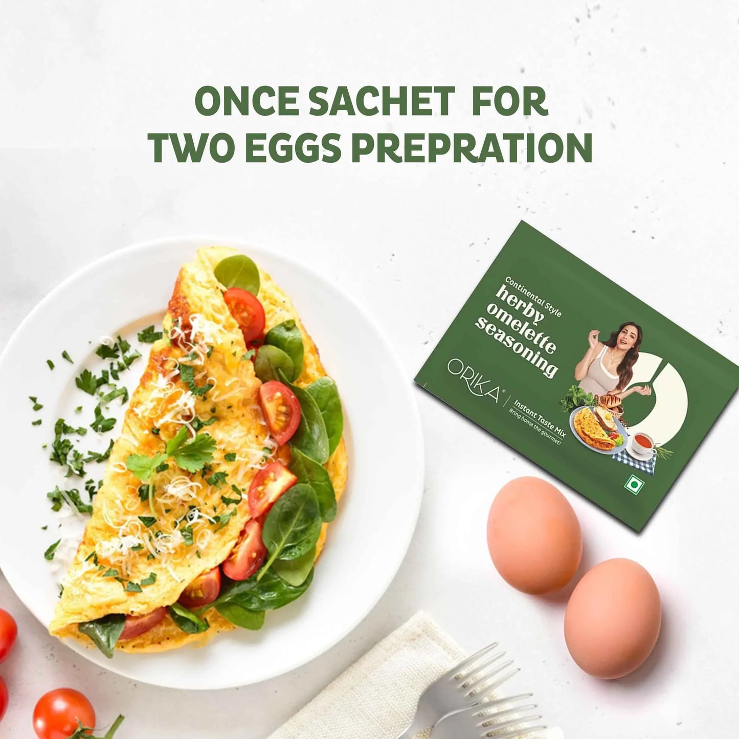 Continental Style Herby Omelette Seasoning-12 single use sachets