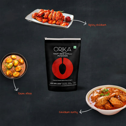 Orika Hot Red Chilli Powder (100 gm, 200gm, 500gm)