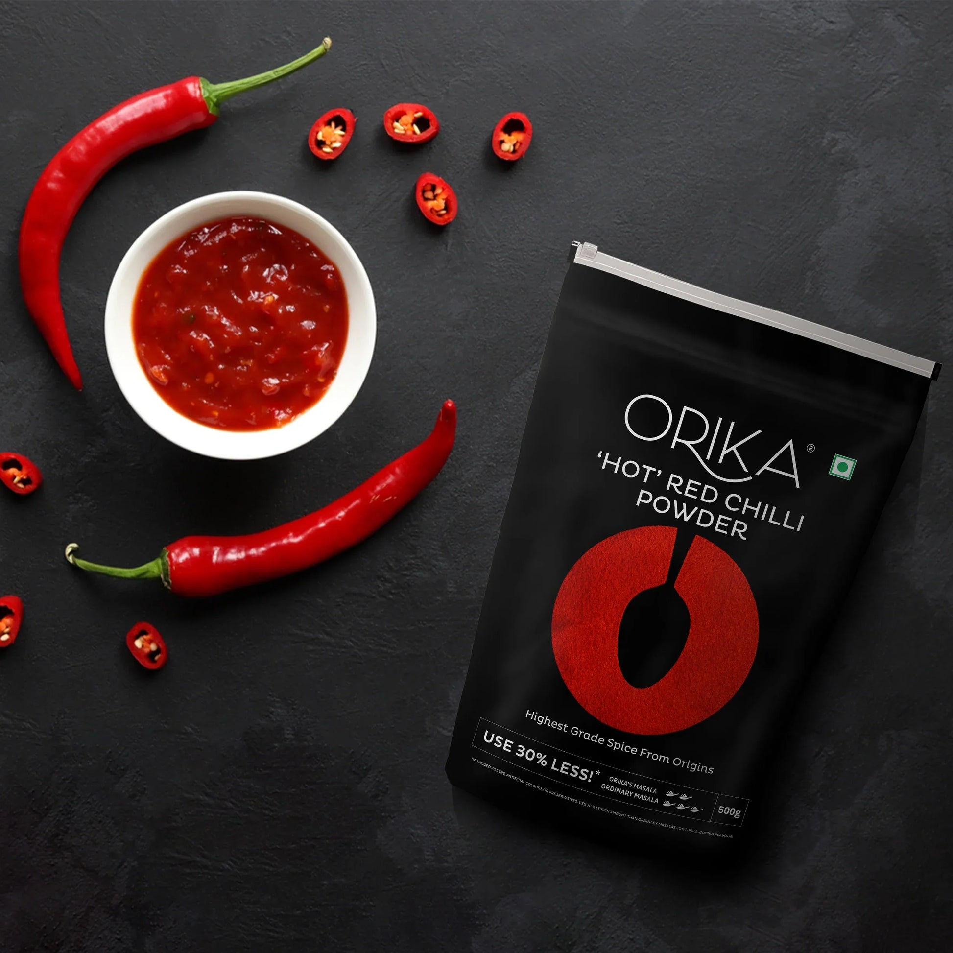 Orika Hot Red Chilli Powder (100 gm, 200gm, 500gm)
