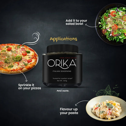 Orika Italian Seasoning Combo, (Pack of 2 Jars, 50 sachets in each jar)