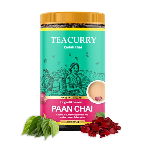 Paan Chai - 100% Natural Paan Flavoured Chai Tea for Digestion | With Real Fennel, Rose, Betel Leaves, Cardamom