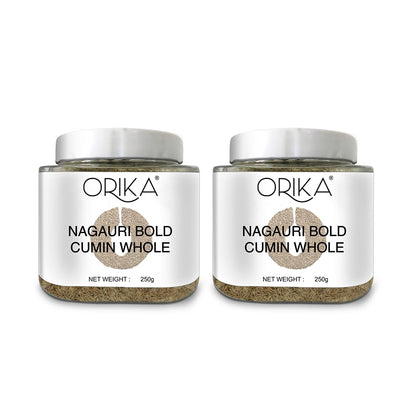 Orika Nagauri Bold Cumin Whole Combo, Pack of 2, 250gm/each