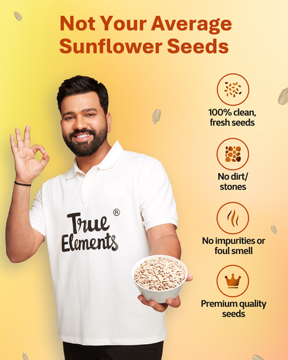 Raw Sunflower Seeds 500g - Good for Skin Health (Contains 25g Protein)