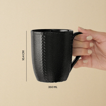 Borosil Porcelia Elva Mug Slate Set of 2 (350ml×2)