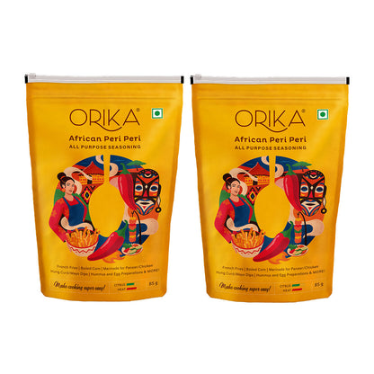 Orika African Peri Peri All Purpose Seasoning, Pack of 2, 85g each