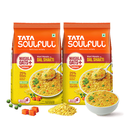 Masala Oats+ Dal Shakti - Masala 500g - Pack of 2 | 1000g