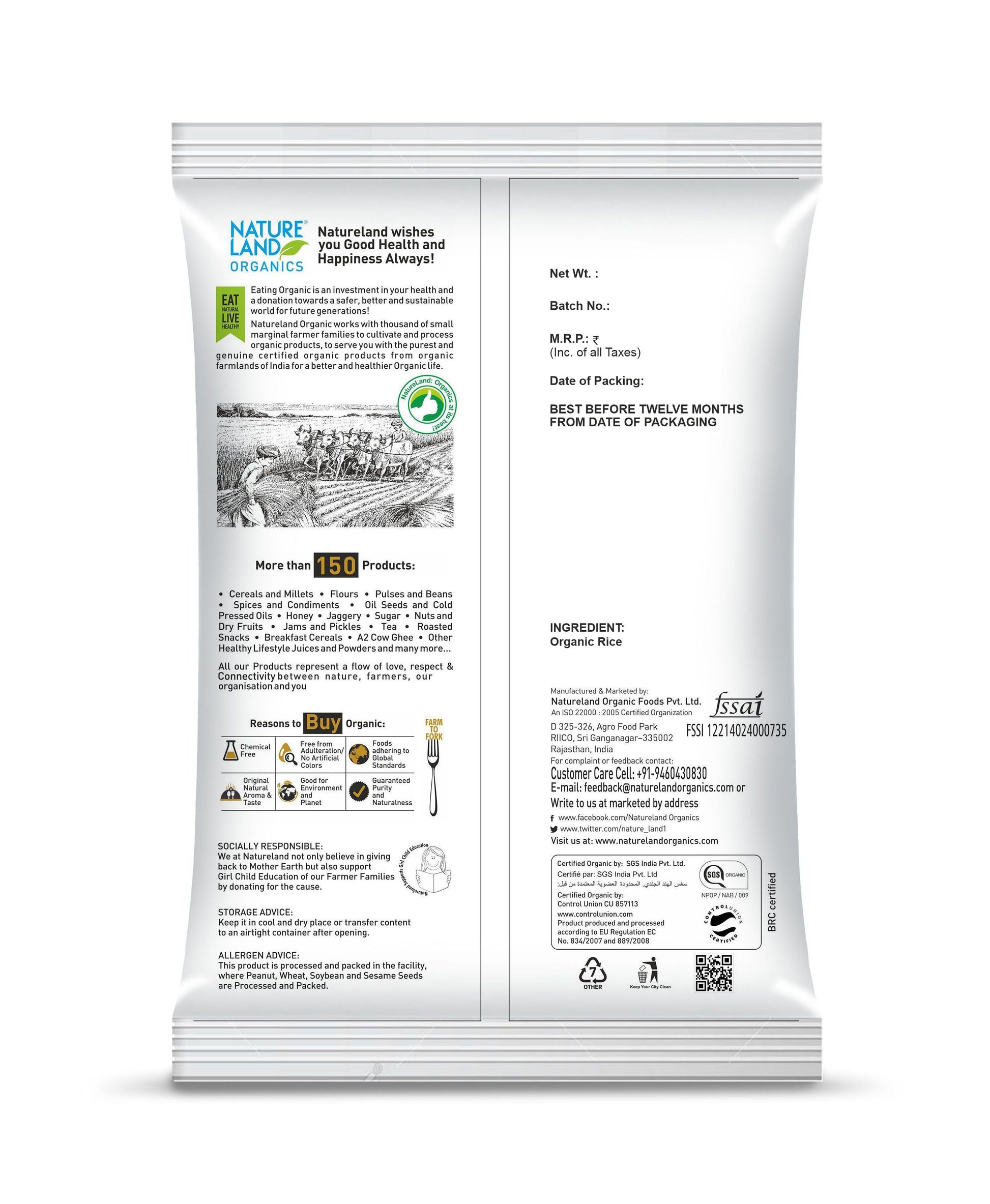 Organic Parmal Rice 1 Kg
