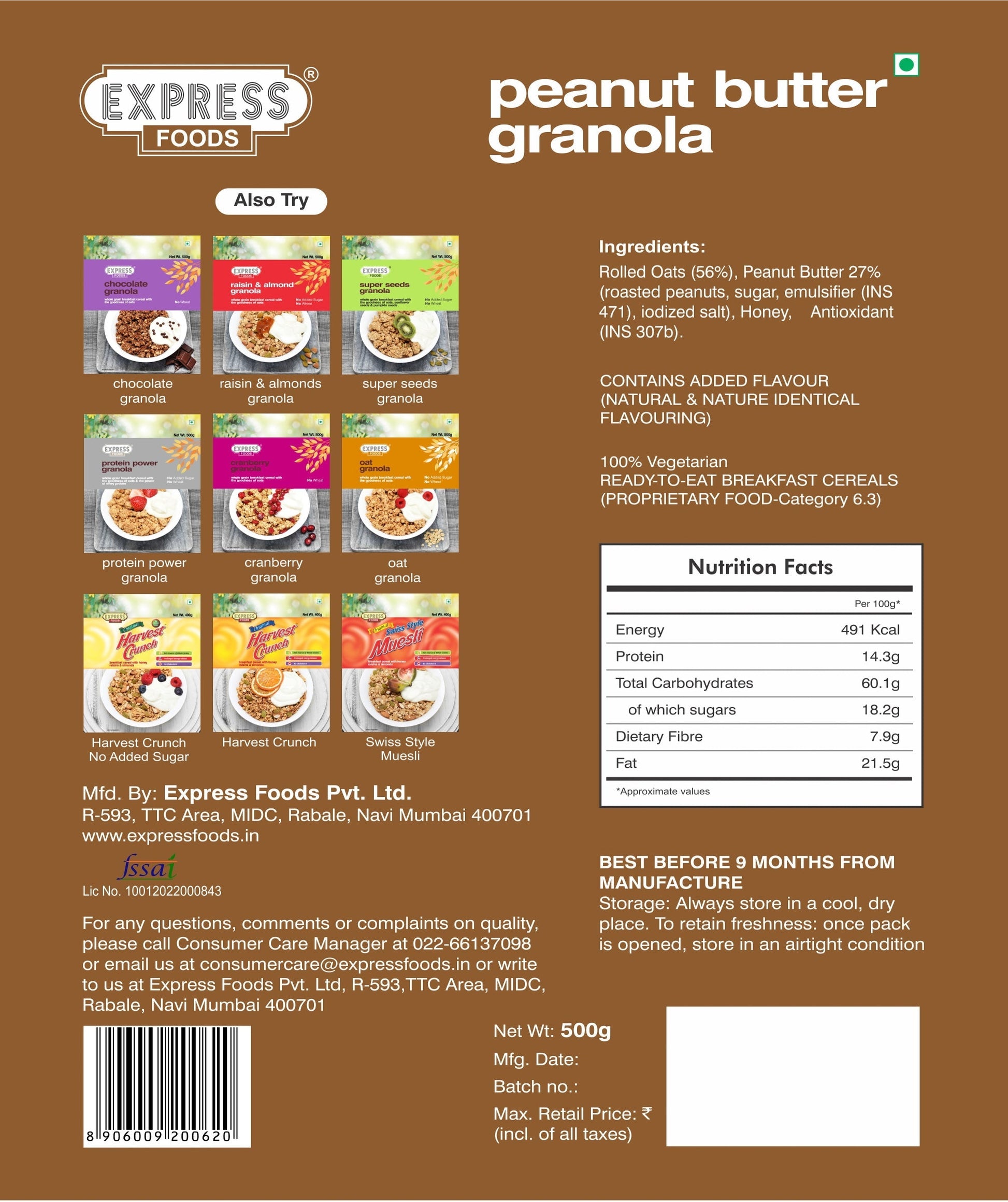 Peanut Butter Granola