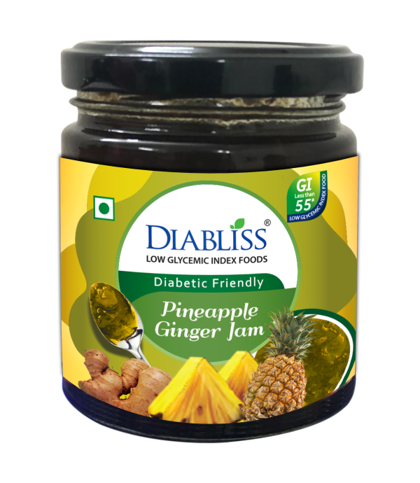 Diabliss Diabetic Friendly Pineapple Ginger Jam 225g