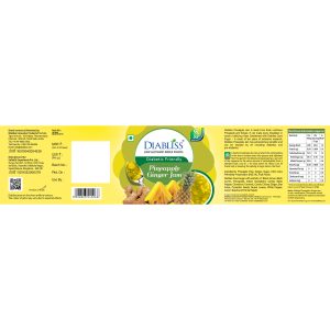 Diabliss Diabetic Friendly Pineapple Ginger Jam 225g