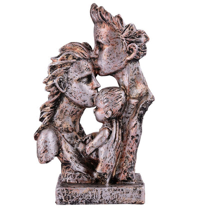MOTHER and Father with Child Love white Statue showpiece for Home Decor and Gifting