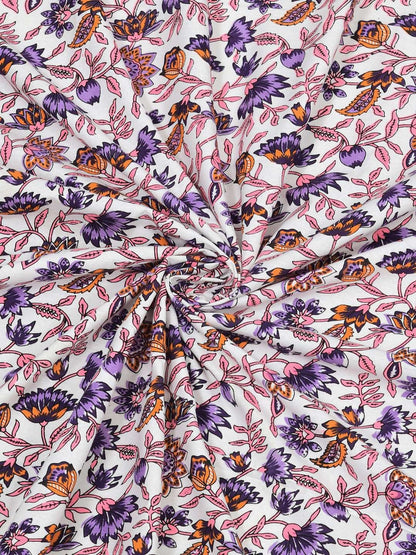 100% Pure Cotton Traditional Printed Bedsheet for Double Bed King Size Bedsheet with 2 Pillow Covers