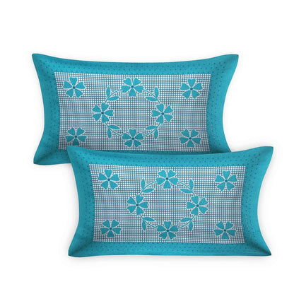 100% Pure Cotton Traditional Printed Bedsheet for Double Bed King Size Bedsheet with 2 Pillow Covers