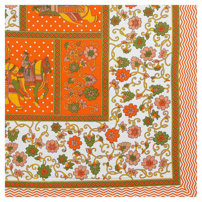 100% Pure Cotton Traditional Printed Bedsheet for Double Bed King Size Bedsheet with 2 Pillow Covers