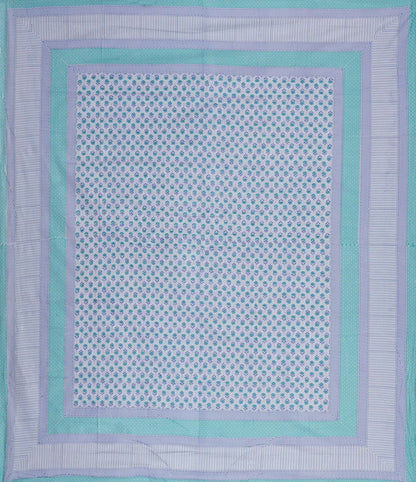 100% Pure Cotton Traditional Printed Bedsheet for Double Bed King Size Bedsheet with 2 Pillow Covers