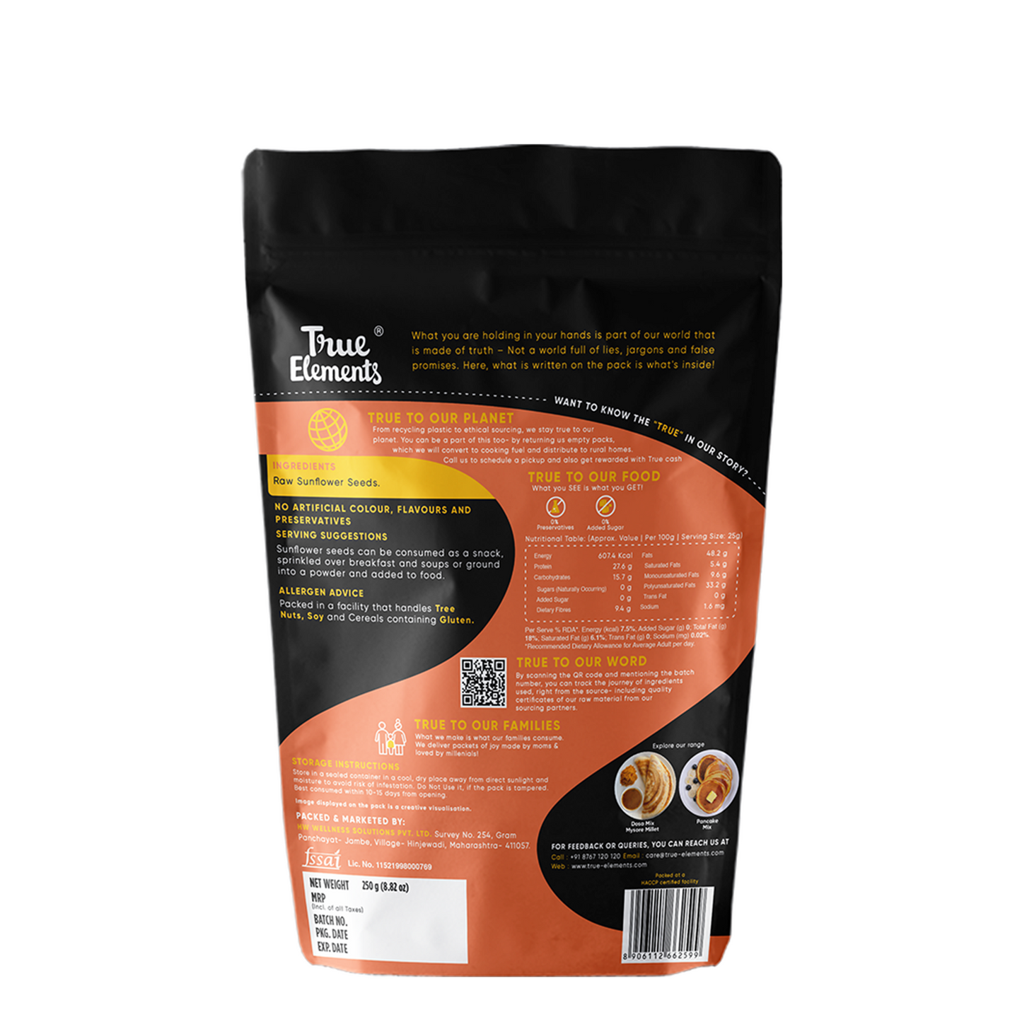 Raw Sunflower Seeds - 250gm