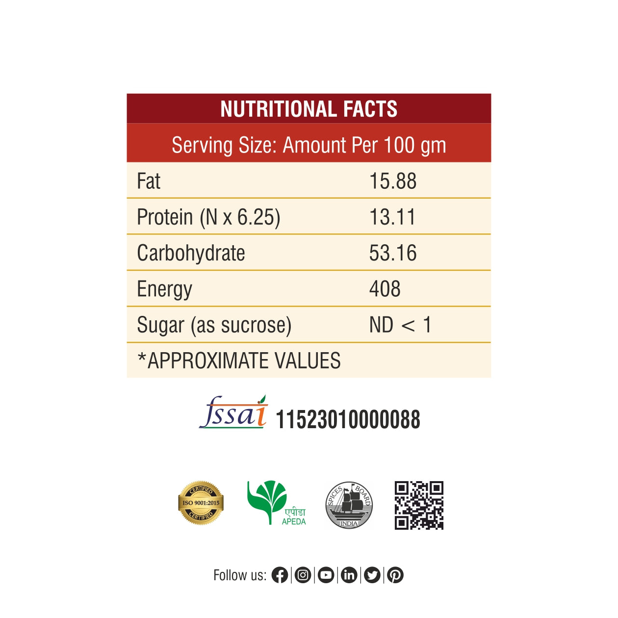 Red Chilli Powder - PET JAR 500g (Net 450g)