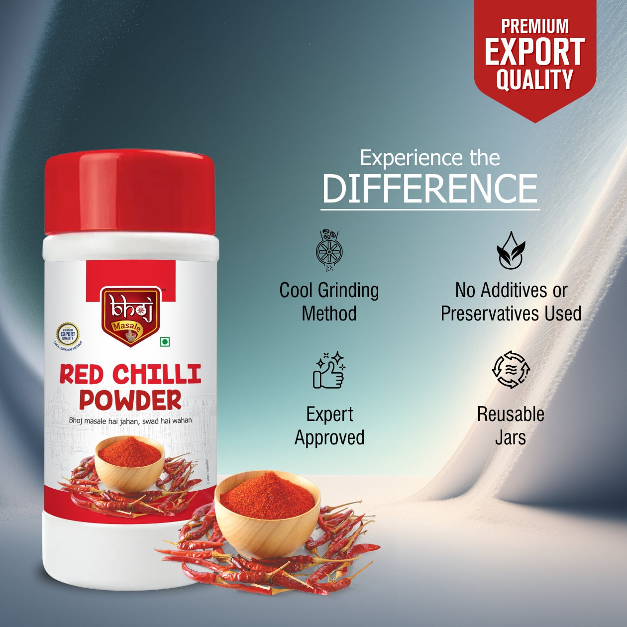 Red Chilli Powder - PET JAR 500g (Net 450g)