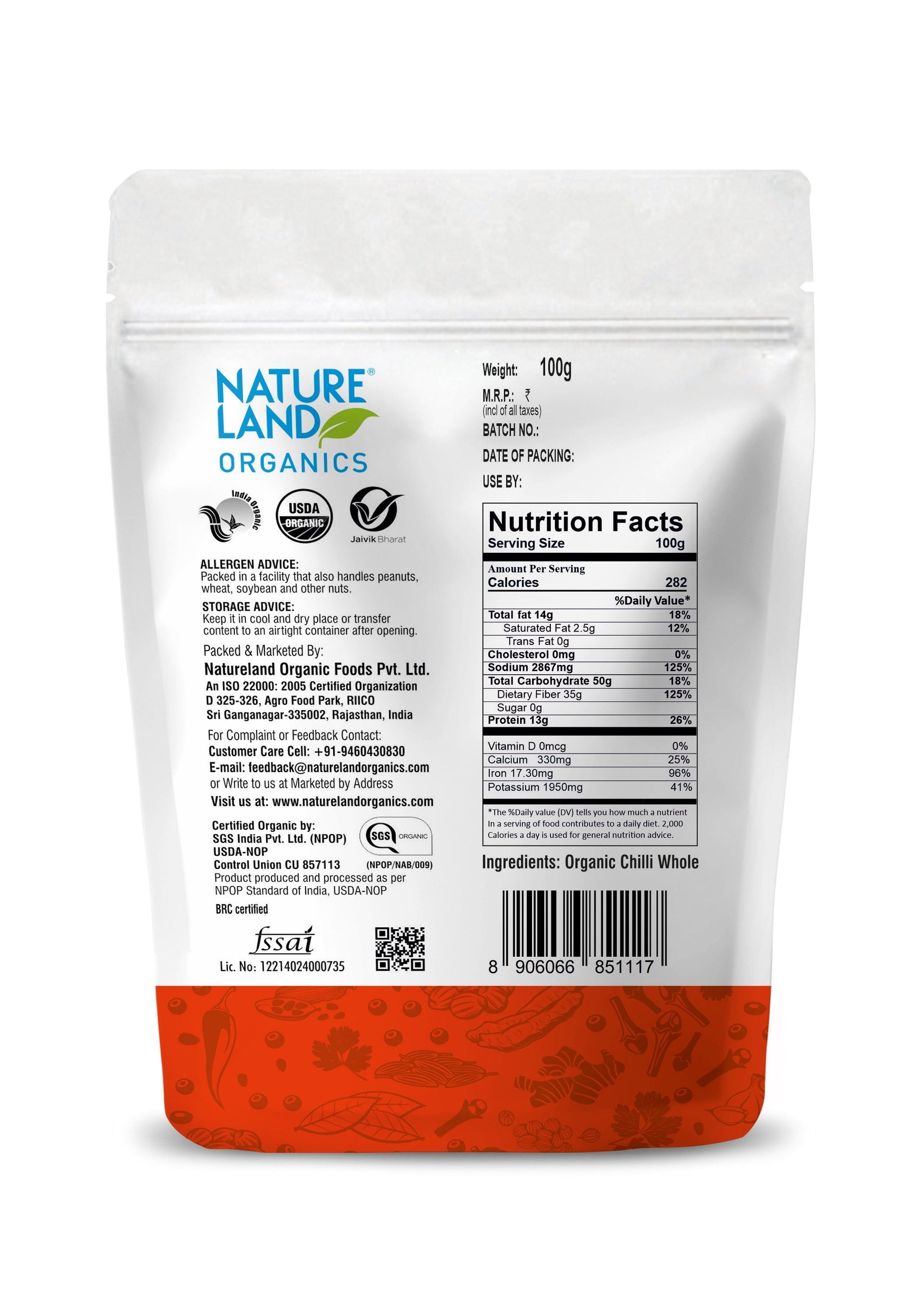 Organic Red Chilli Powder 100 Gm