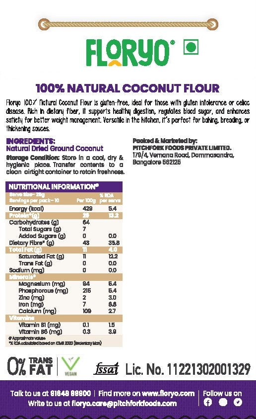 100% Natural Coconut Flour