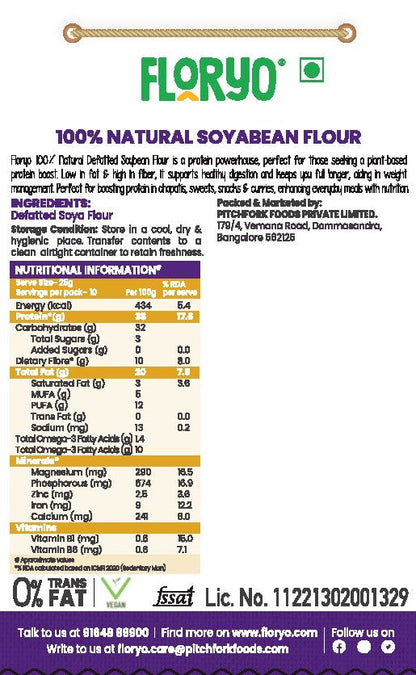 100% Natural Soyabean Flour