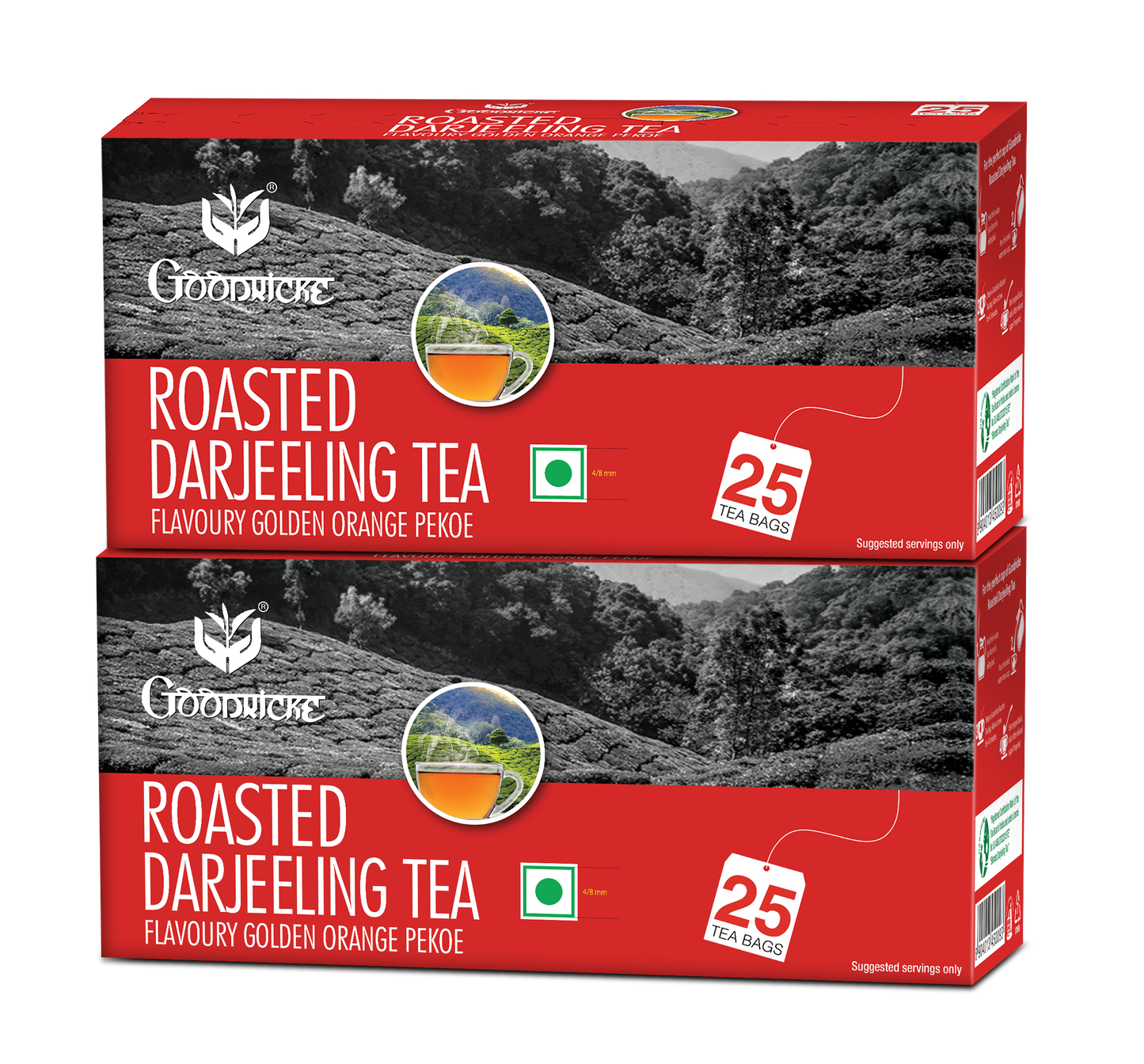 Roasted Darjeeling Tea, 25 Tea bags (Pack of 2)