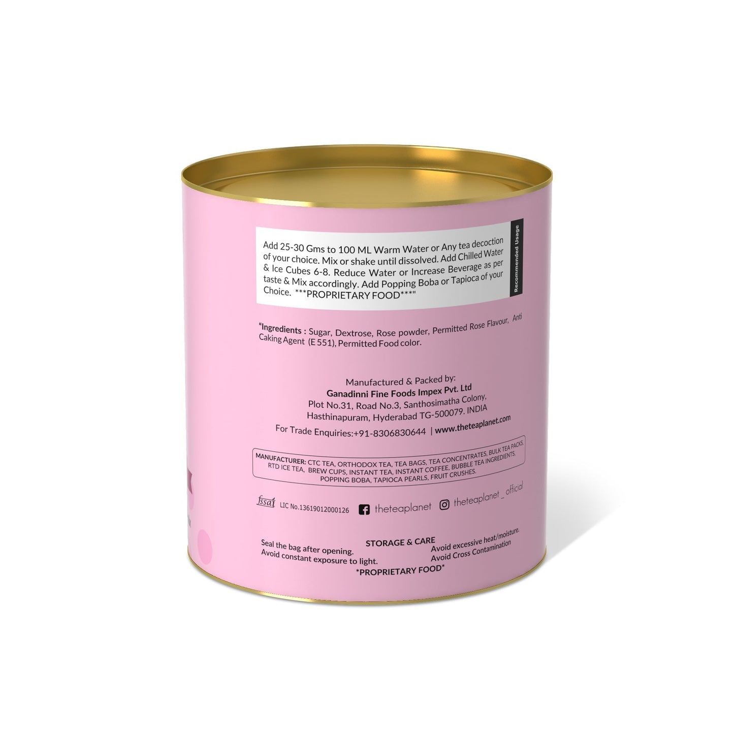 Rose Flower Fruit Bubble Tea Premix
