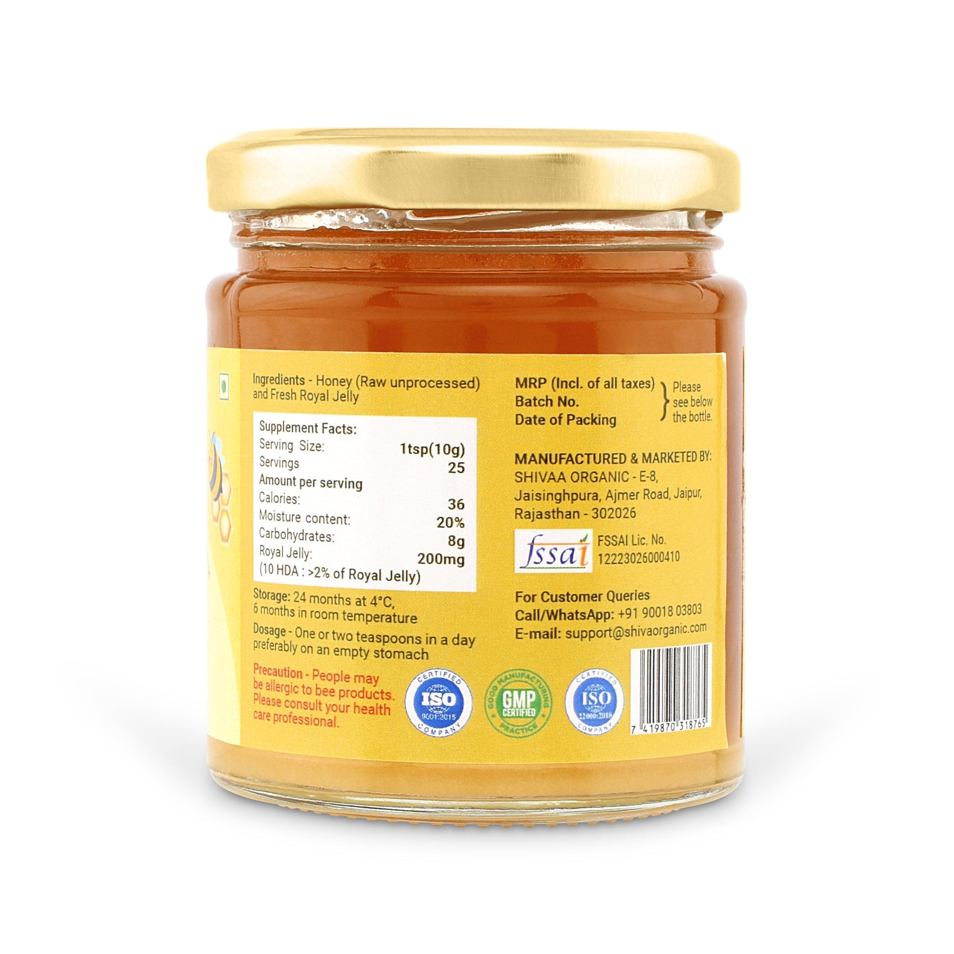 Raw Honey Enriched with 2% Royal Jelly