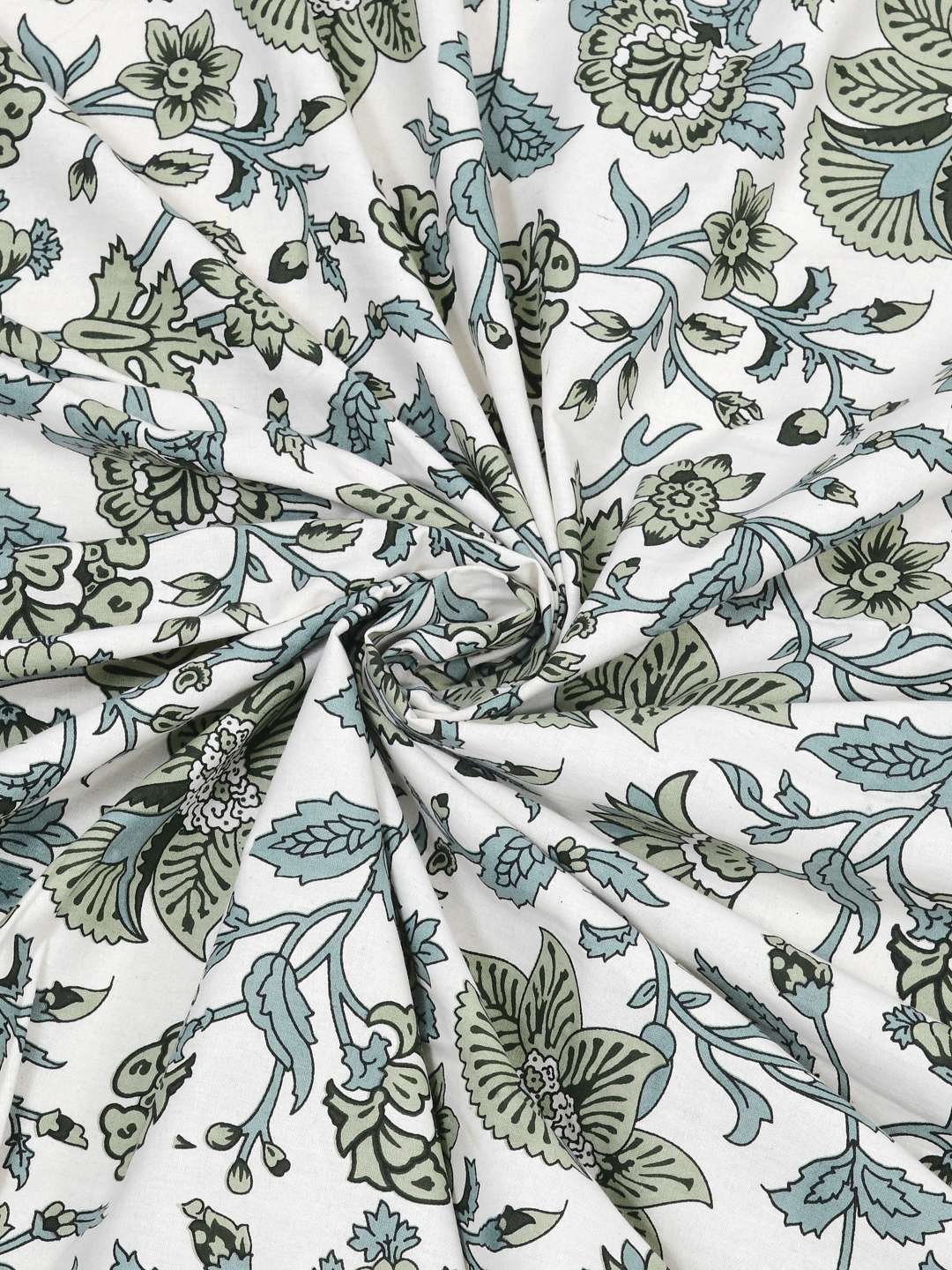 100% Pure Cotton Traditional Printed Bedsheet for Double Bed King Size Bedsheet with 2 Pillow Covers