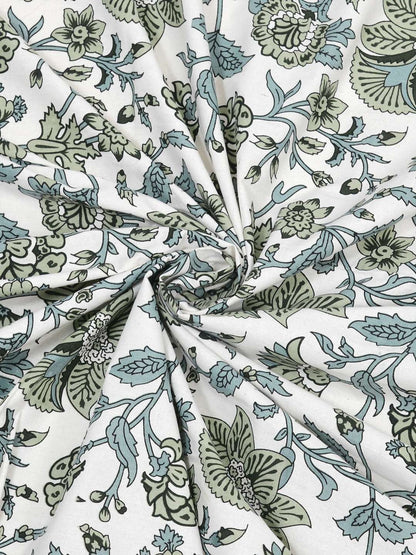 100% Pure Cotton Traditional Printed Bedsheet for Double Bed King Size Bedsheet with 2 Pillow Covers