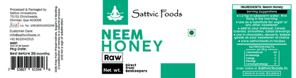 Neem Honey (Raw and Unheated)