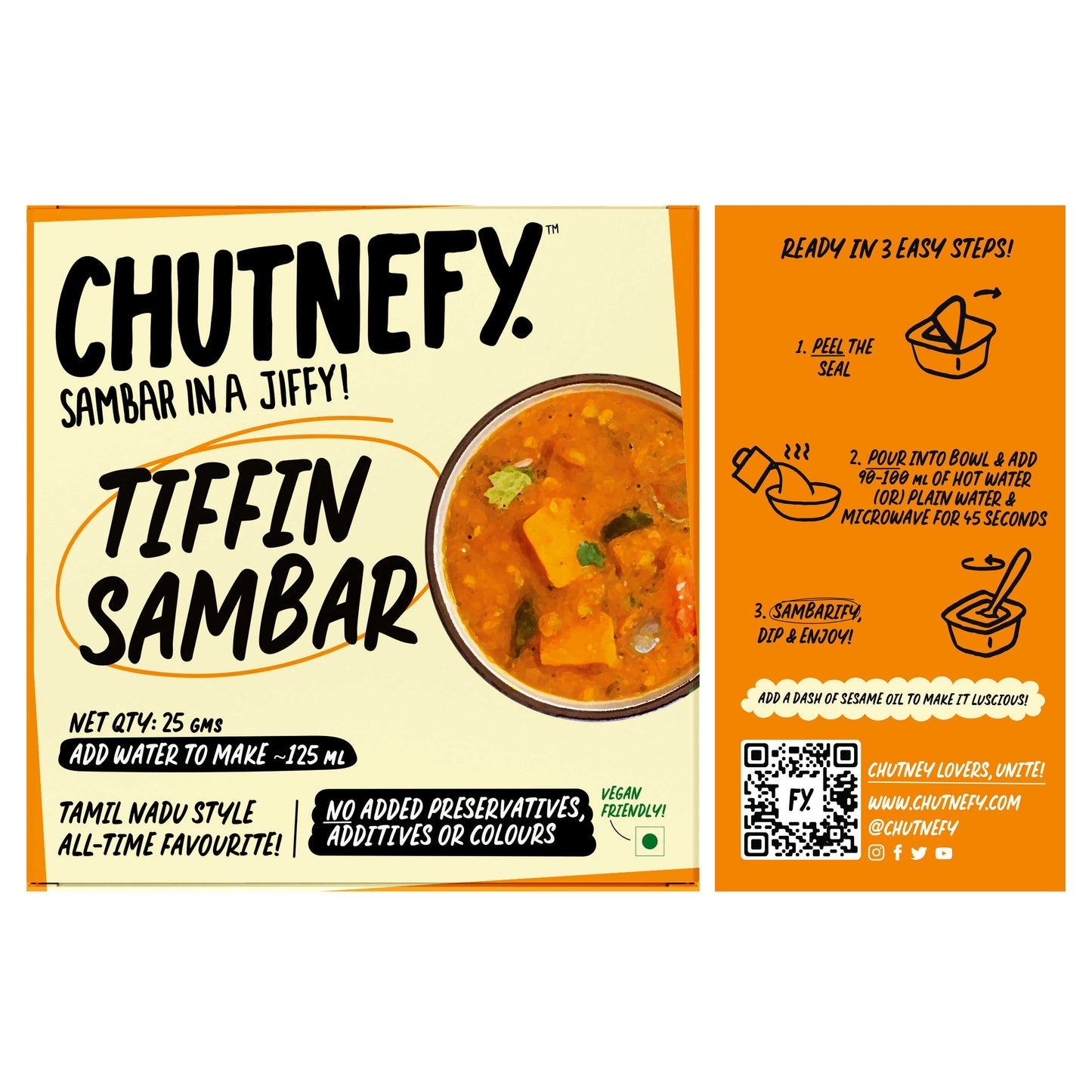 Sidekick - Tiffin Sambar | Trial Pack of 2 | Tamil Nadu Style | Mild