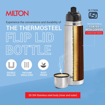 Milton Flip Lid Thermosteel Bottle