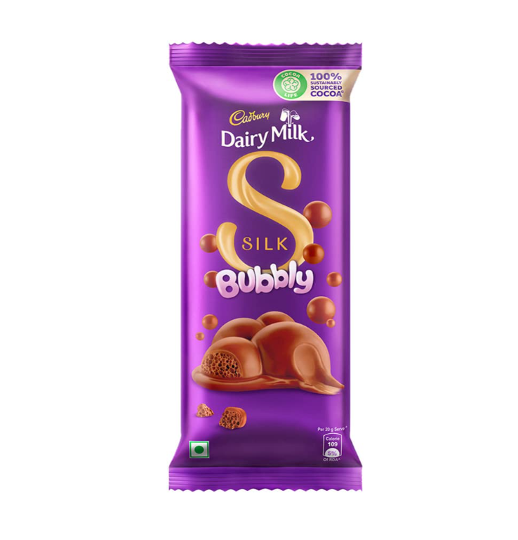 Cadbury Dairy Milk Silk Bubbly Chocolate Bar - 50 gms