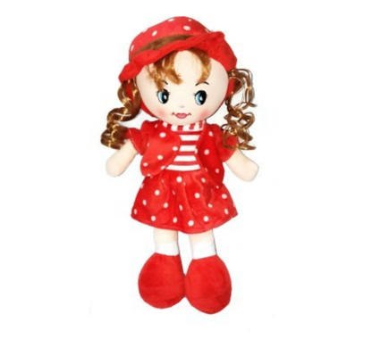 Tickles Plush Rag Doll Blond Curly Hair Ragged Stuffed Baby Dolls for Girls