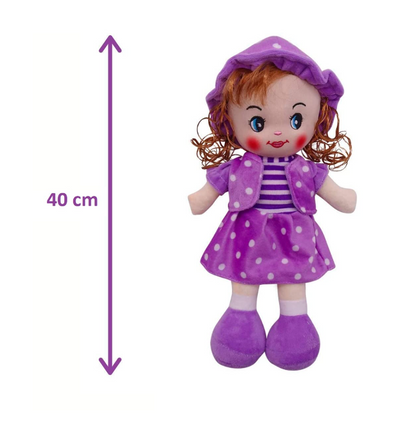 Tickles Plush Rag Doll Blond Curly Hair Ragged Stuffed Baby Dolls for Girls