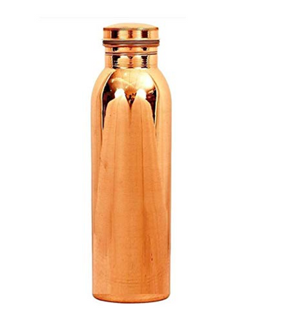 KC Pure Copper Designer Water Bottle with Leak Proof Protection With Lacqure Coating - 1000ml