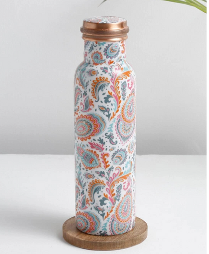 KC Pure Copper Designer Water Bottle Cool Pink - 1000ml