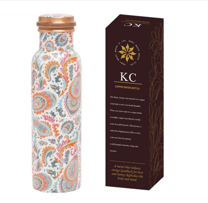 KC Pure Copper Designer Water Bottle Cool Pink - 1000ml