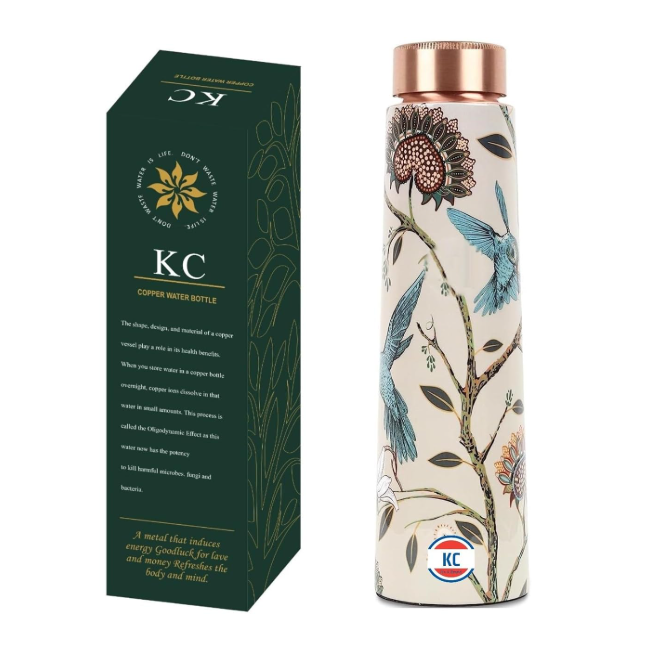 KC Pure Copper Designer Water Bottle