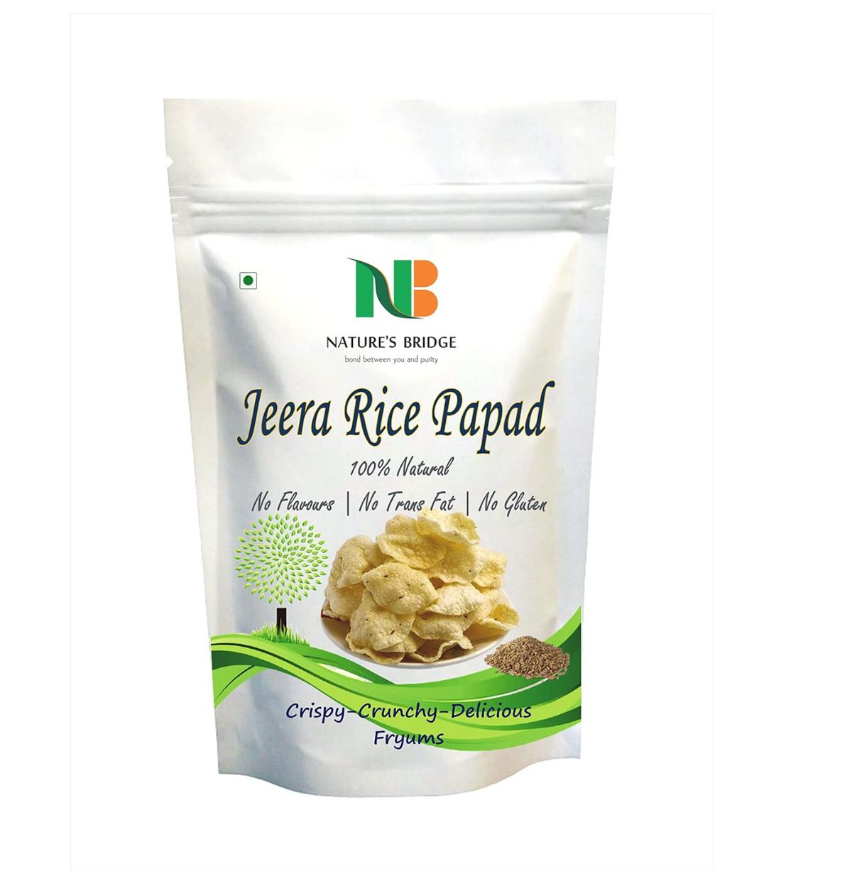 Nature's Bridge Special Jeera Rice Papad Homemade Rice Papad