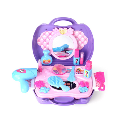 Play Nation Premium 21 Pcs My Vanity Makeup Suitcase Playset for Girls Multicolor