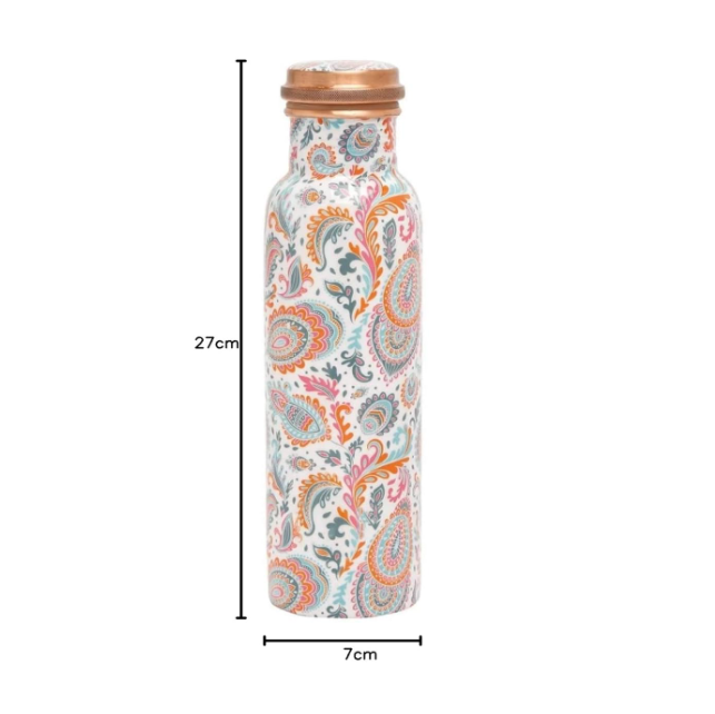 KC Pure Copper Designer Water Bottle Cool Pink - 1000ml