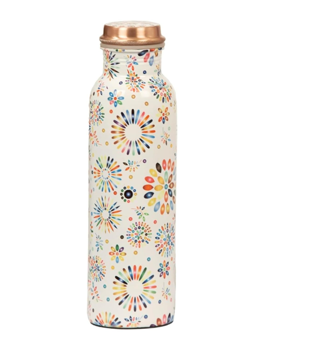 KC Rainbow Design Pure Copper Designer Water Bottle - 1000ml