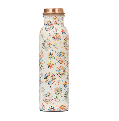 KC Rainbow Design Pure Copper Designer Water Bottle - 1000ml
