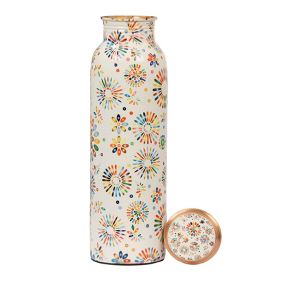 KC Rainbow Design Pure Copper Designer Water Bottle - 1000ml