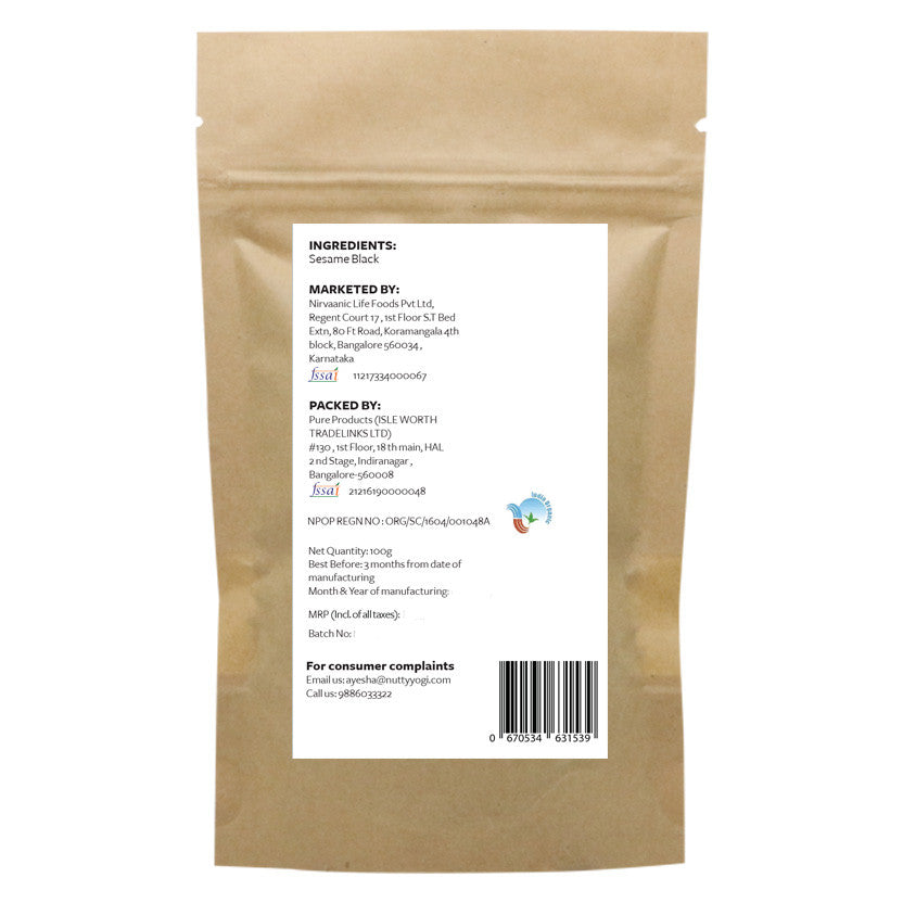 Nutty Yogi Organic Sesame Black / Til