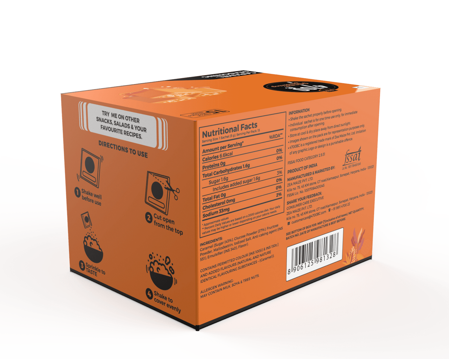 Caramel Gourmet Seasoning (Pouch, Pack of 15)